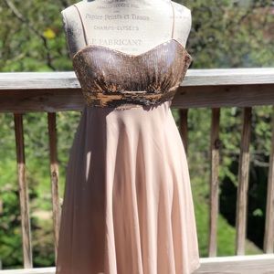 Gold and Champagne cocktail dress